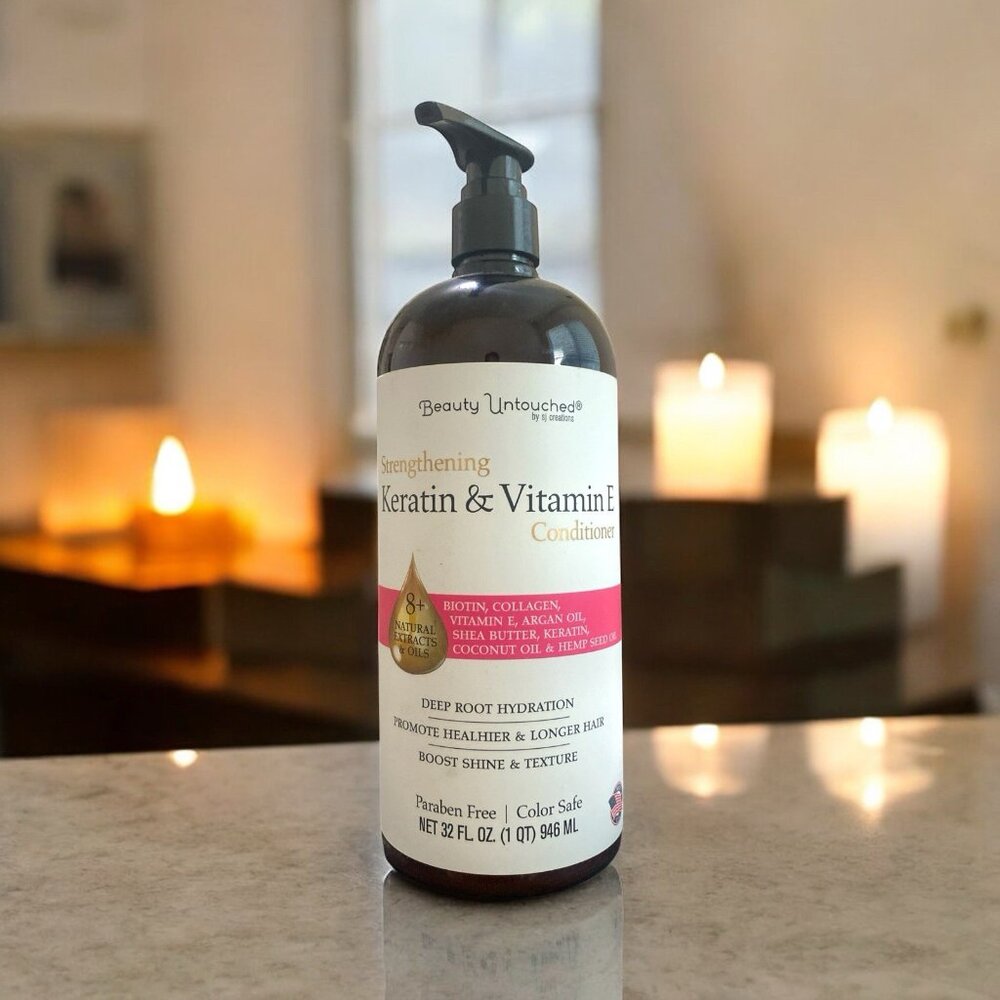 Beauty Untouched  Keratin & Vitamin E Strengthening Conditioner Natural Extracts